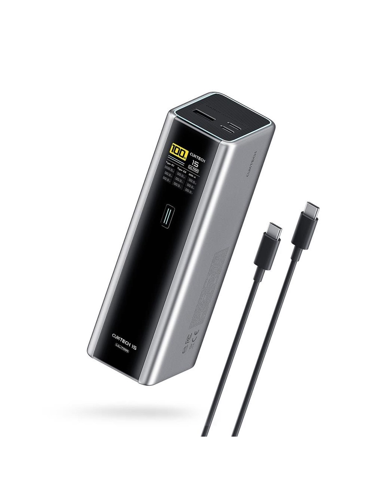 Cuktech Ckpb200uglgr 210w 2 x Usb-c 1 x Usb-a Powerbank (Akku) - Grau - 20000 Mah - Powerbank Akku