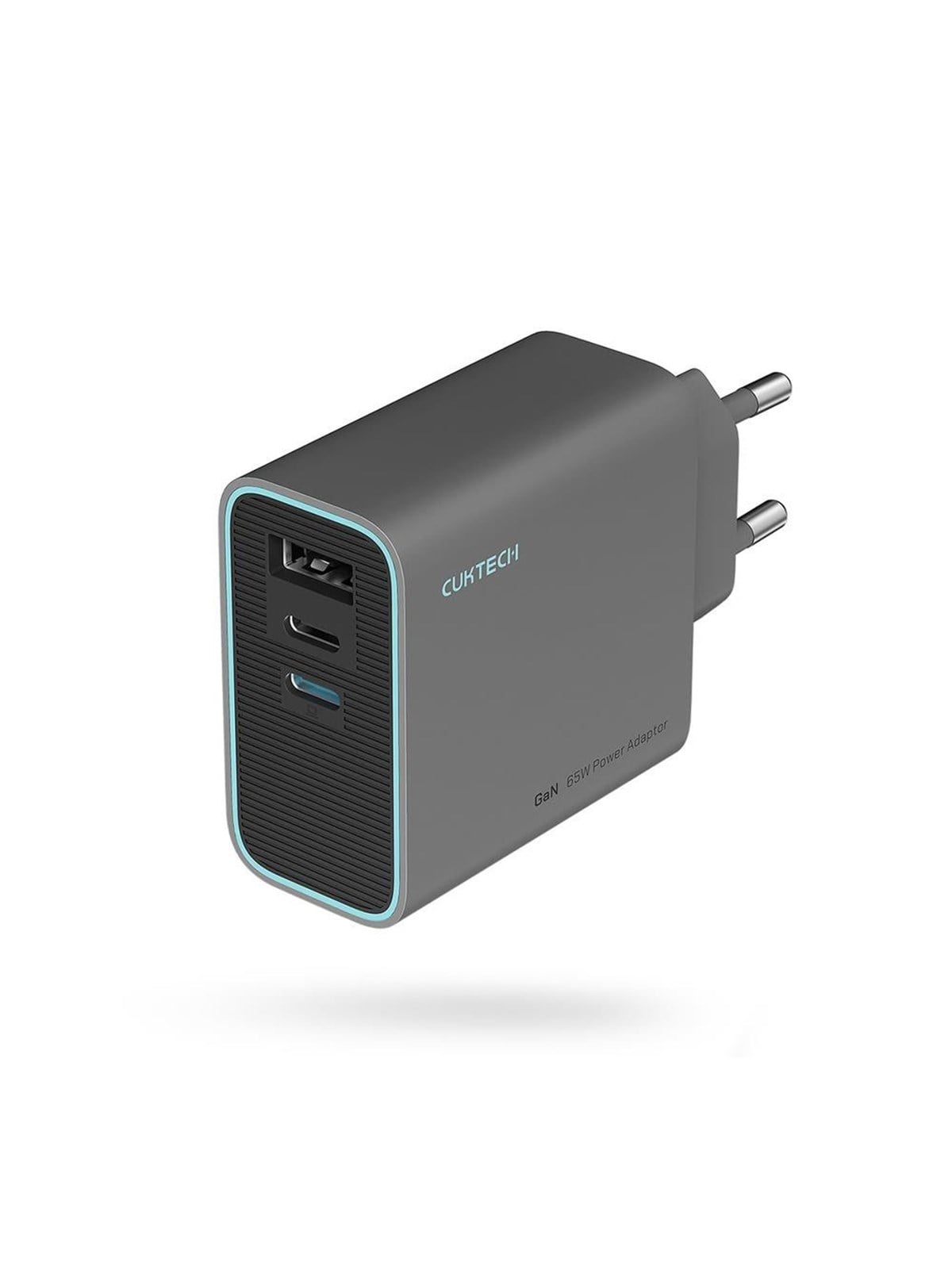 Cuktech Cukad653eugr 65w Gan Wall Charger 2 x Usb-c 1 x Usb-a - Grey - Handys Adapter Und Ladegeraete