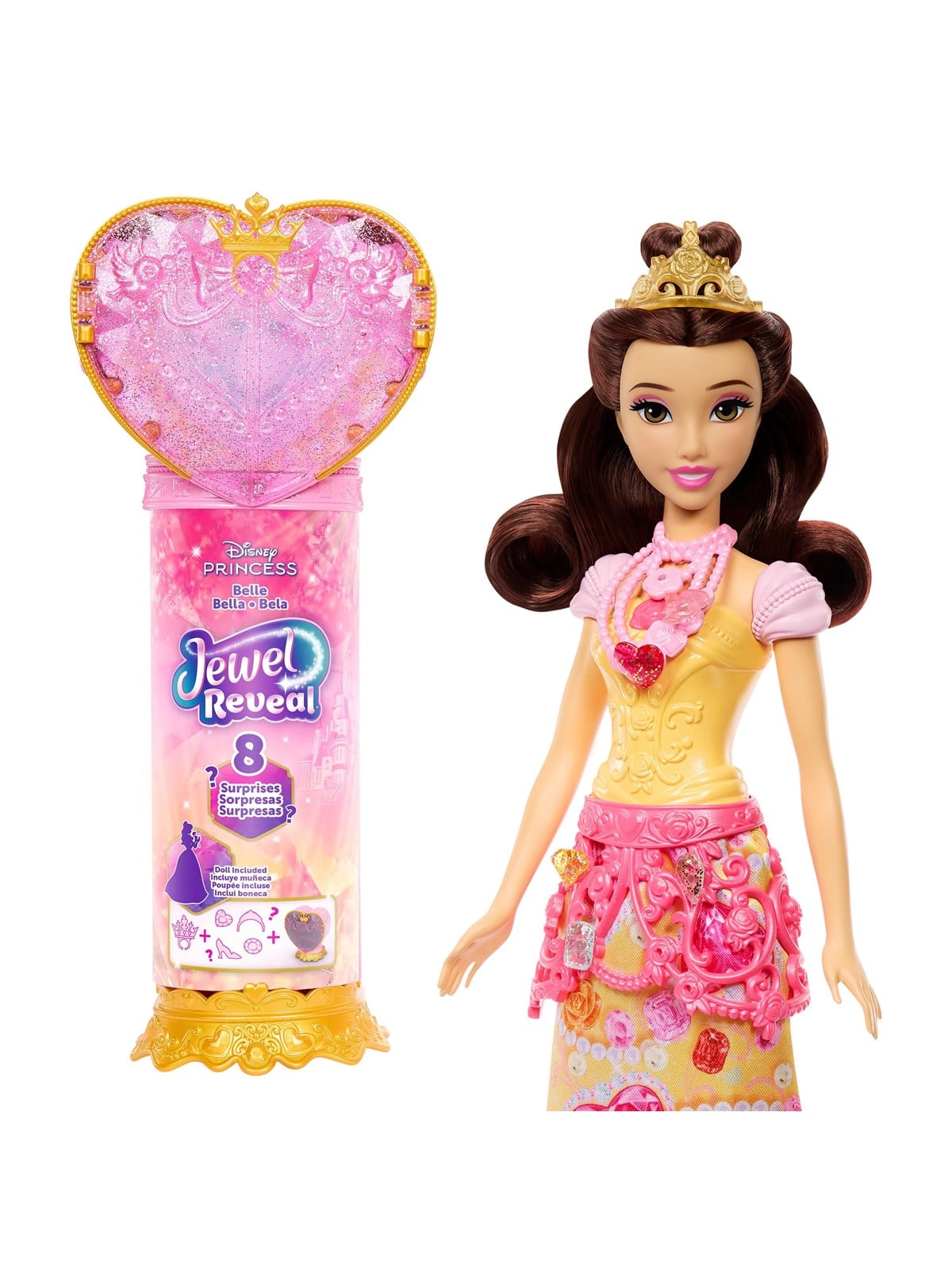Disney Princess Fashion Doll Reveal Belle - Dolls Accessories - Jhl51