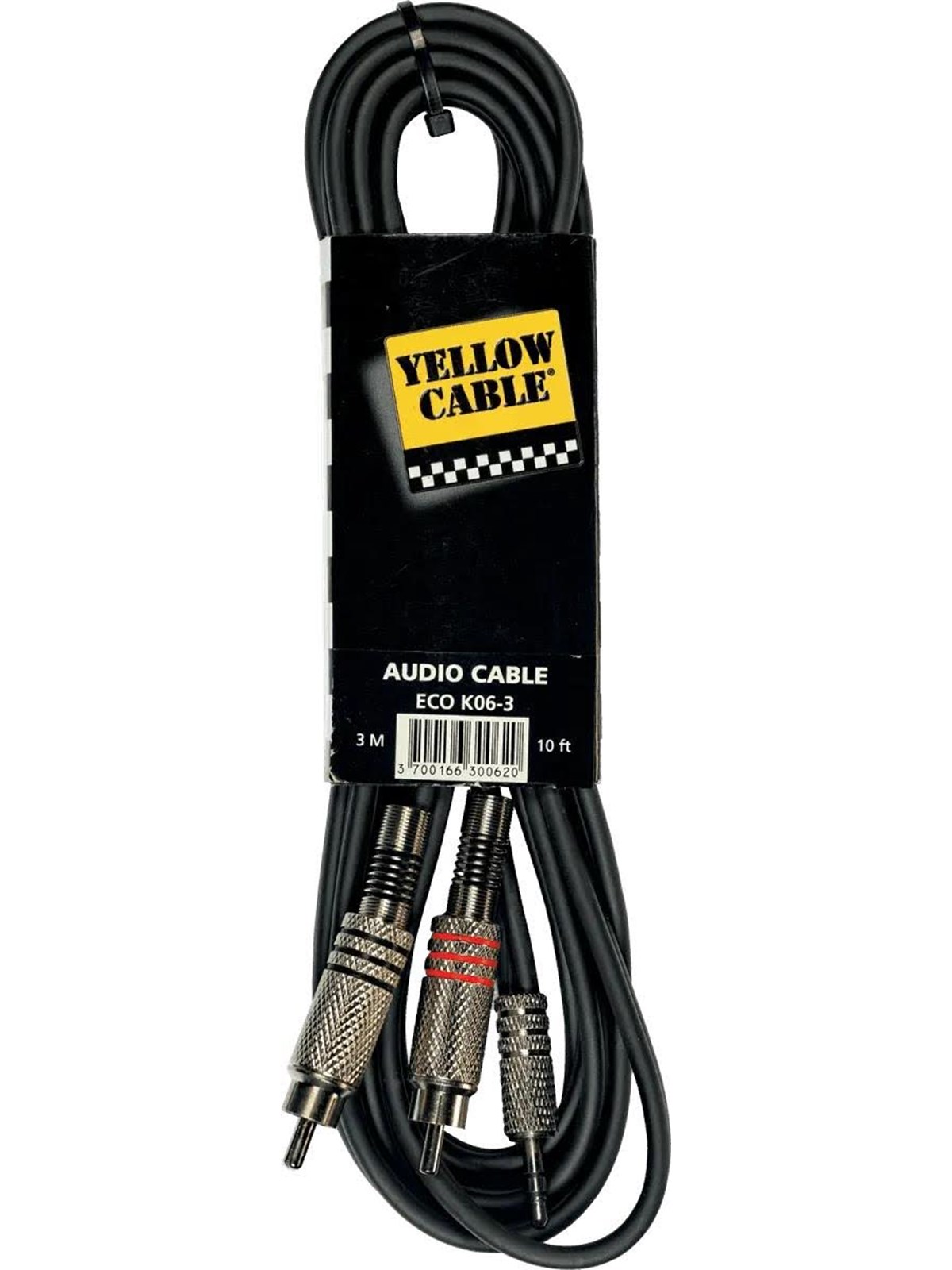 Yellow Cable K06m-3 - 2 x Rca - 3,5mm. Trs Mini-klinkenkabel 3. - Audio Kabel - Eco K06m-3