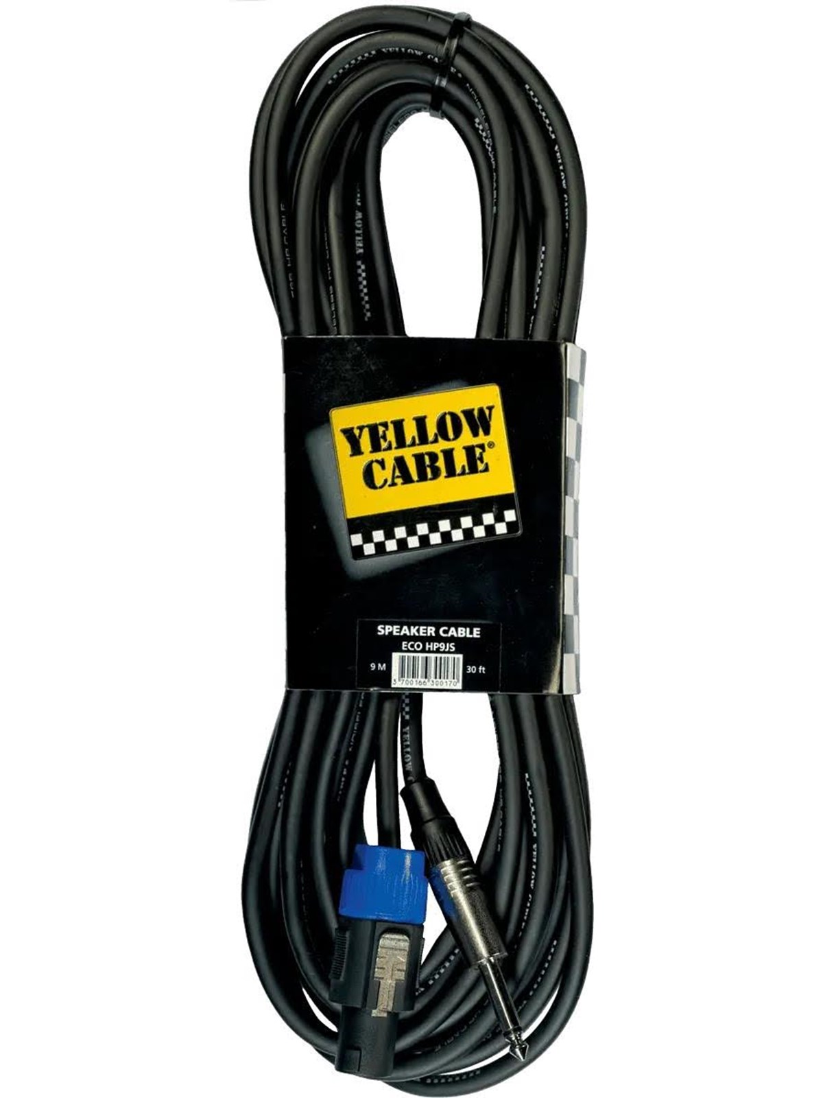 Yellow Cable Hp9js - Speakon - 1/4" Klinke Lautsprecherkabel 9m. - Audio Kabel - Eco Hp9js
