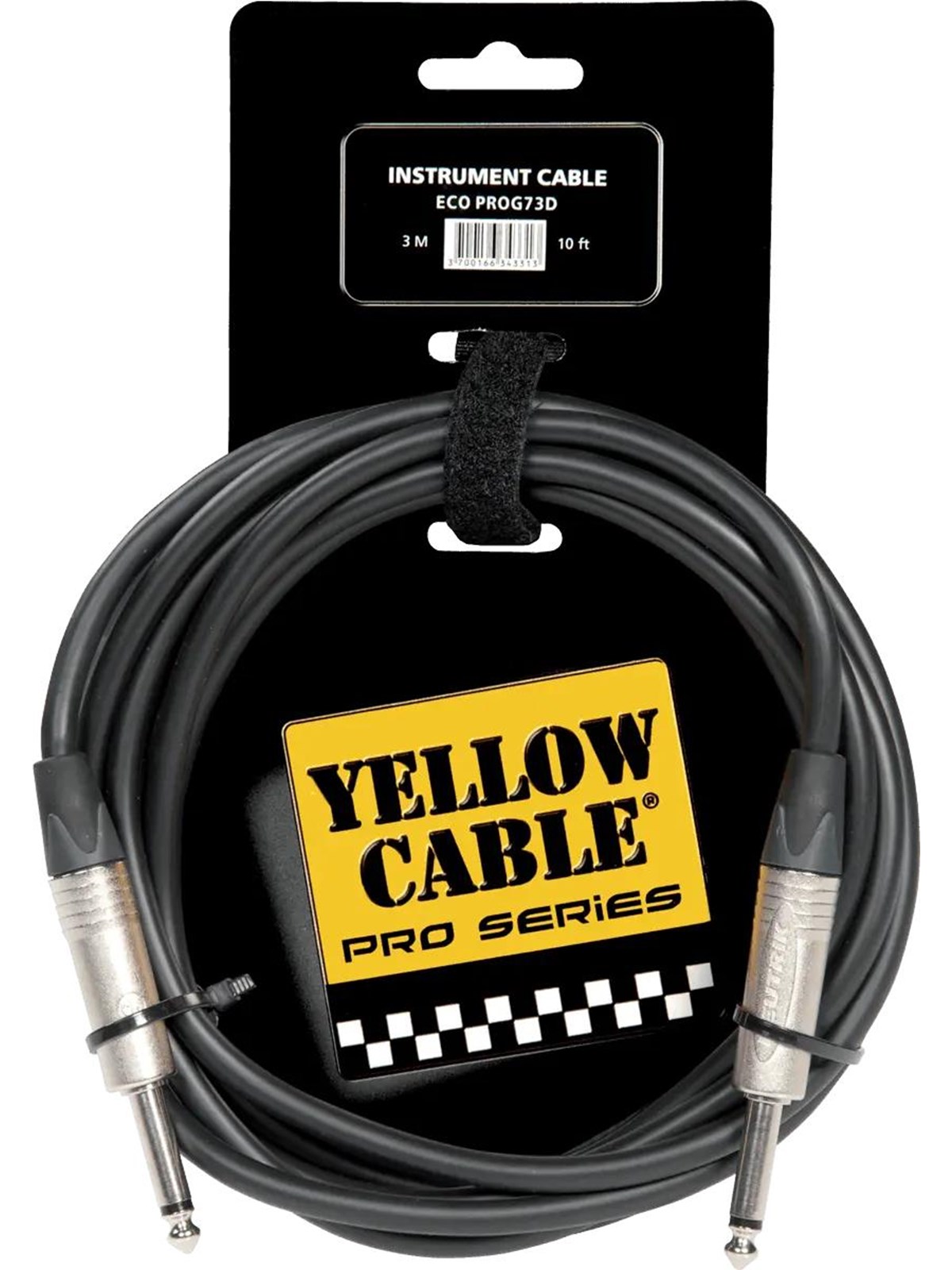 Yellow Cable Pro73d - Neutrik 1/4 Klinke/klinke Kabel 3 Meter - Audio Kabel - Eco Prog73d