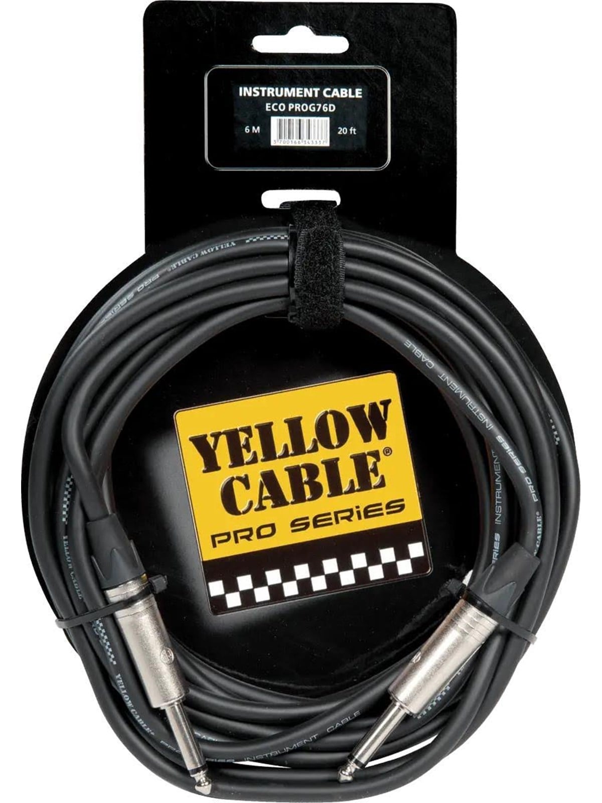 Yellow Cable Pro76d - Neutrik 1/4 Klinke/klinke-kabel 6 Meter - Audio Kabel - Eco Prog76d