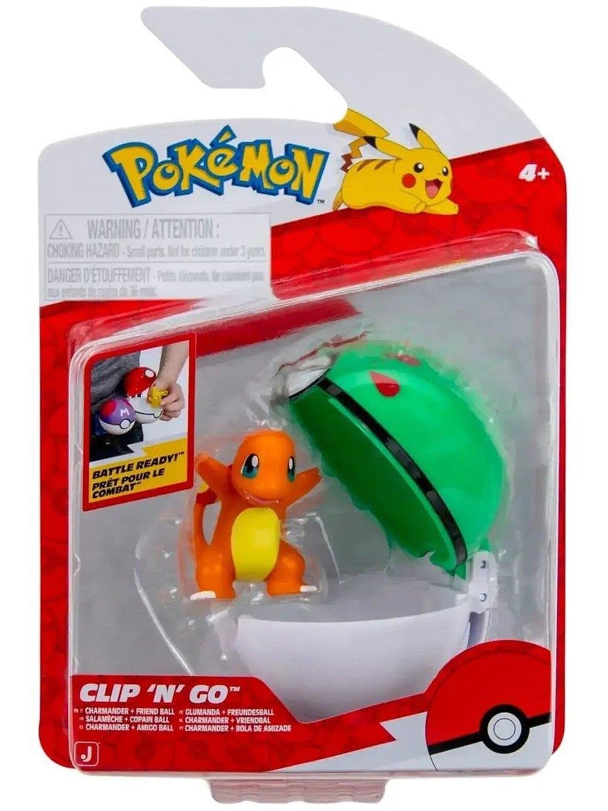 Pokemon Clip N Go Charmander With Friend Ball - Pkw4162