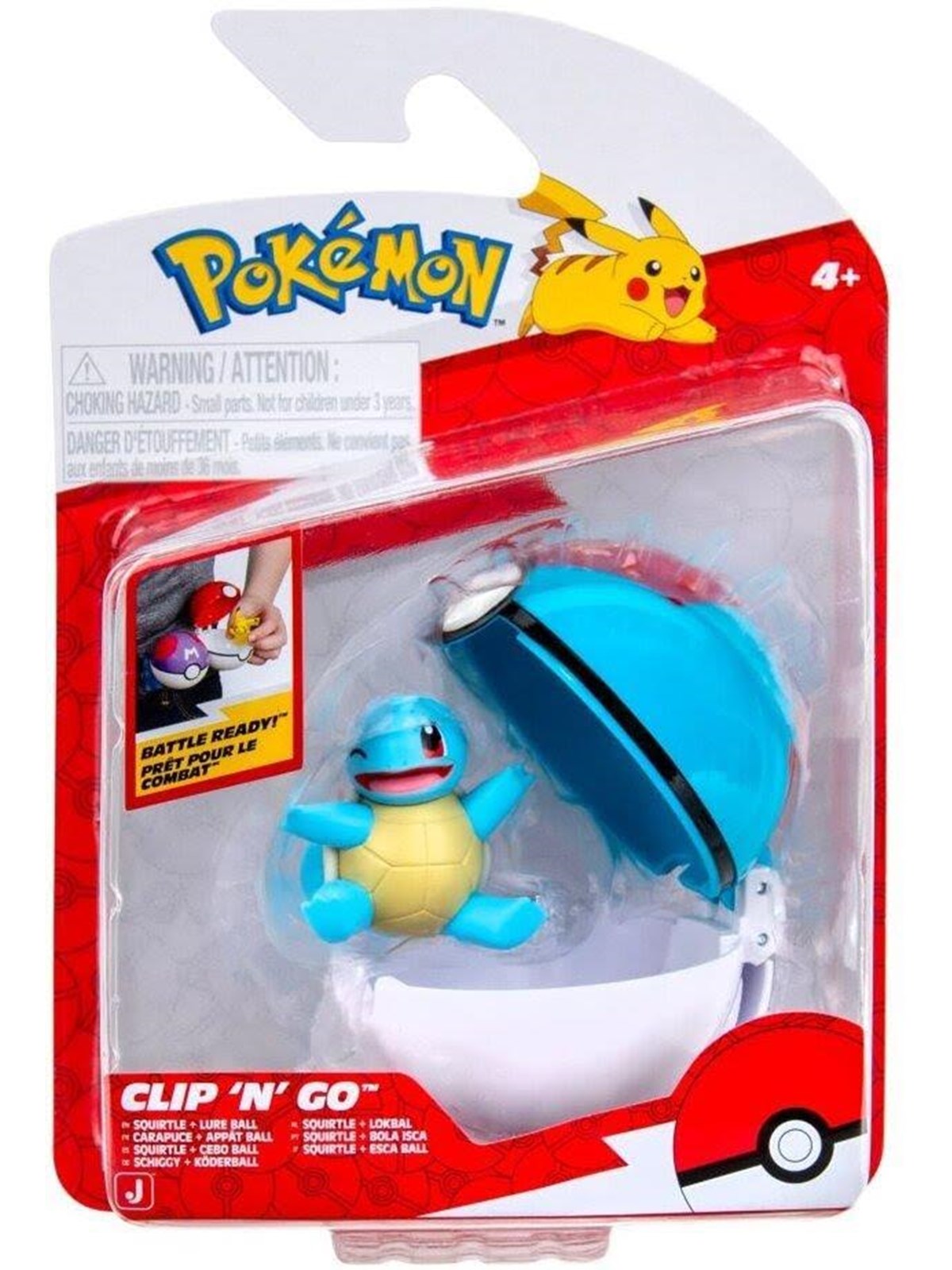 Pokemon Clip N Go Squirtle With Lure Ball - Pkw4164