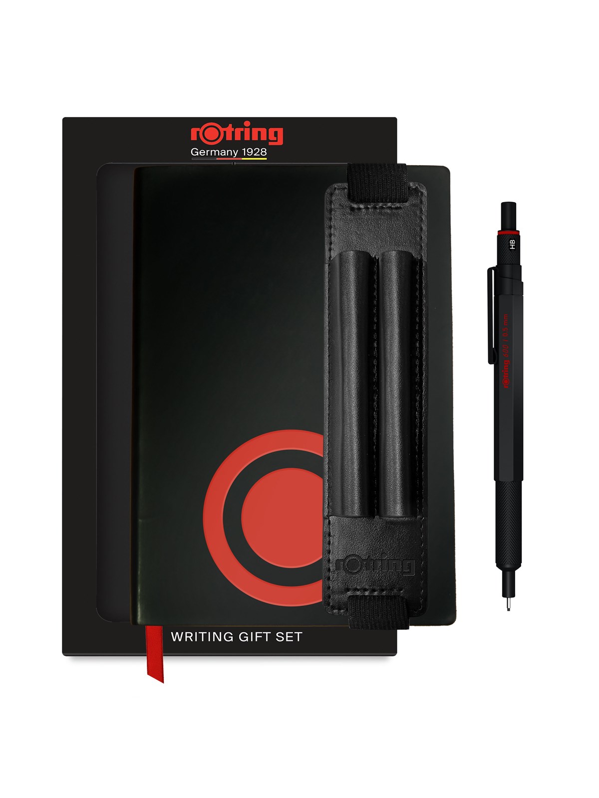 Rotring 600 Mechanical Pencil 0.5 mm Pen Pouch & Premium Notebook Gift Set - Utensilien Zum Schreiben Und Zeichnen - 2224710