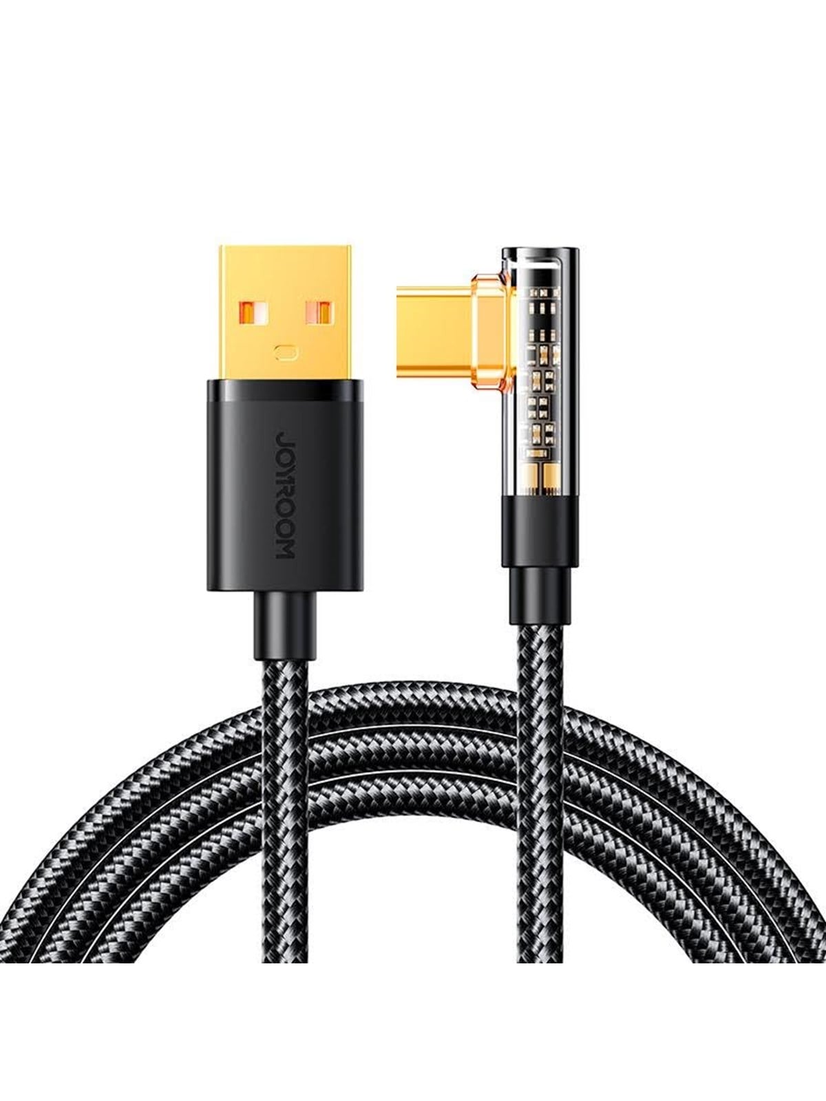Joyroom Gaming Cable S-uc027a6 Usb-c (Angled) / Usb-a (Straight) 3A 1.2 m - Black - Usb Kabel