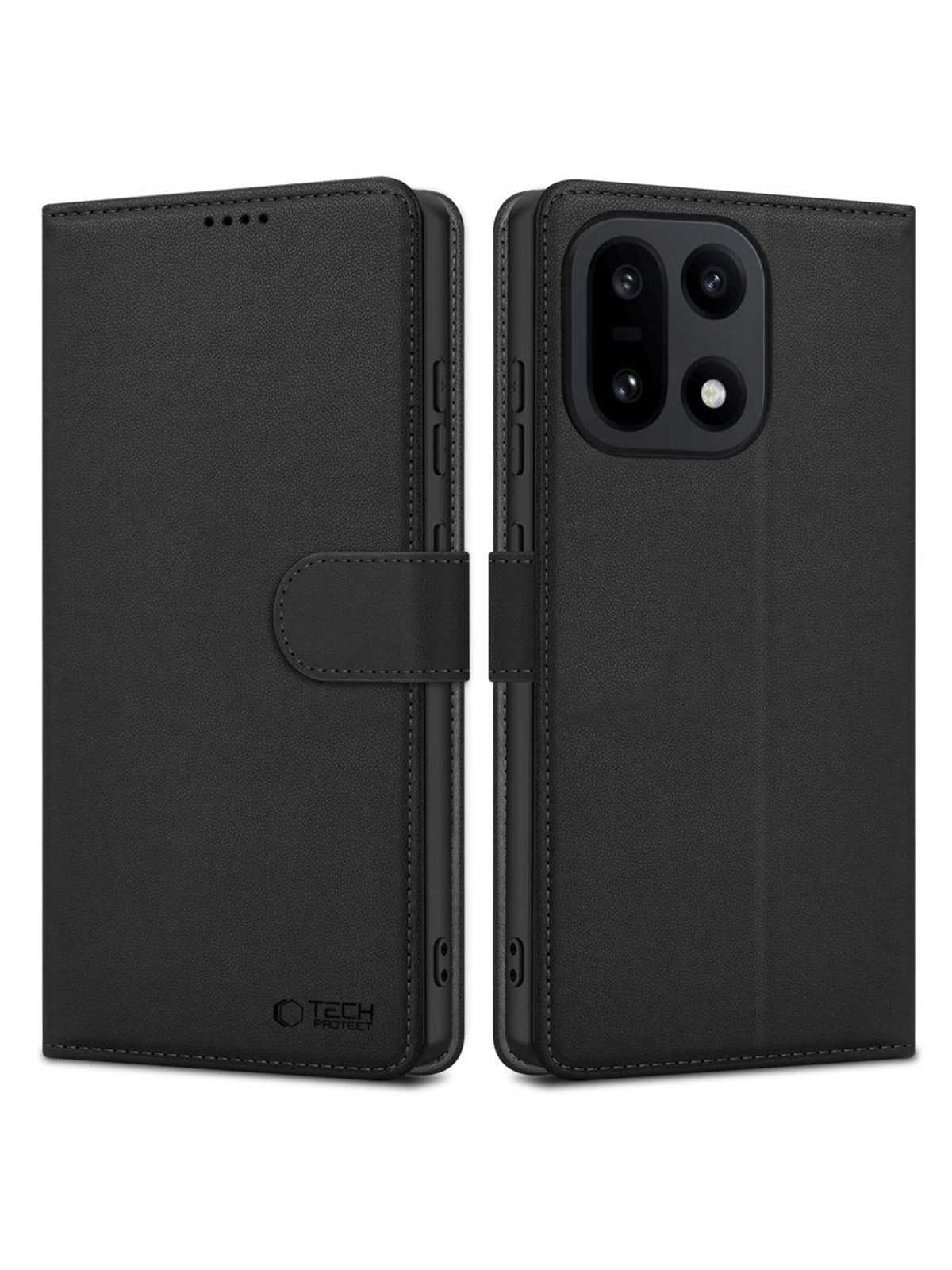 Tech-protect Wallet Case For Oneplus 15 - Black - Handys Cover Cases - 5906302352456