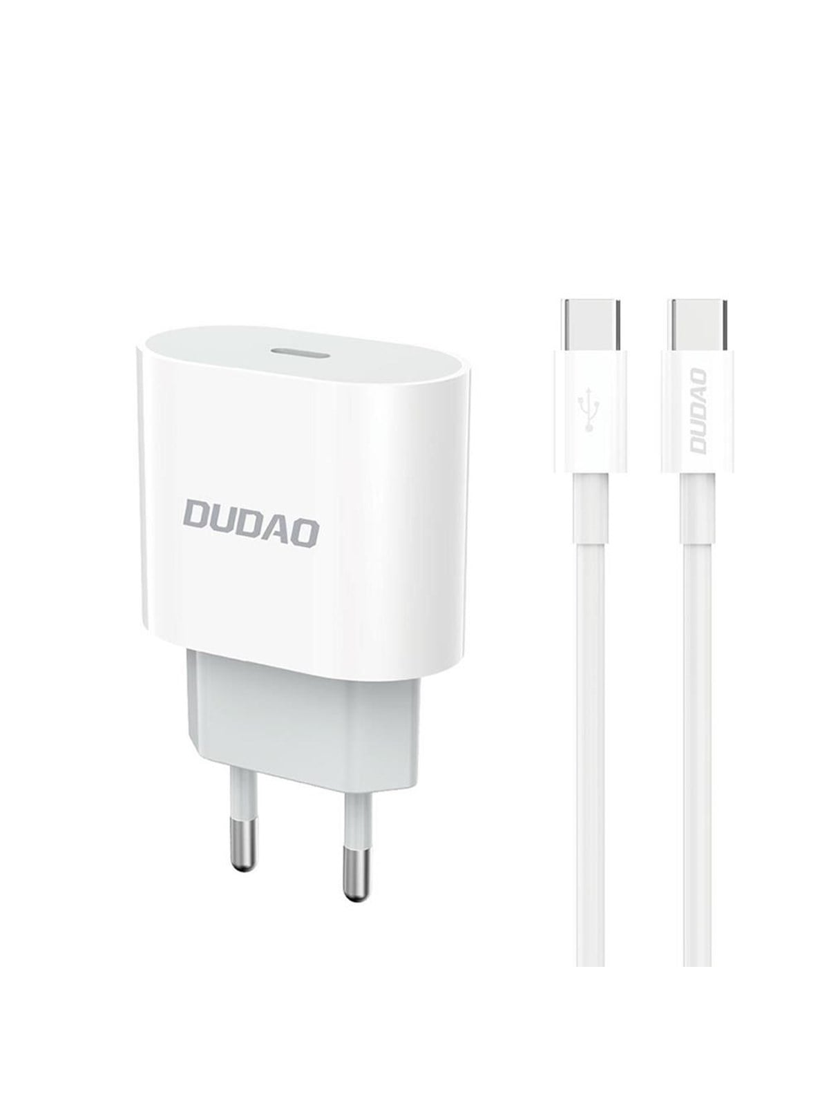 Dudao A14EUC PD 20W USB-C Wall Charger with Cable - White Image