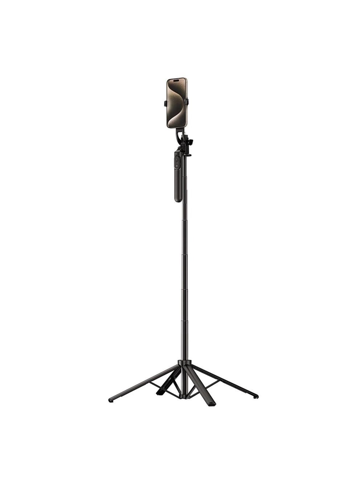 Wozinsky Selfie stick WH181-Y1S 1.75 m aluminium alloy telescopic tripod with phone holder - black Image
