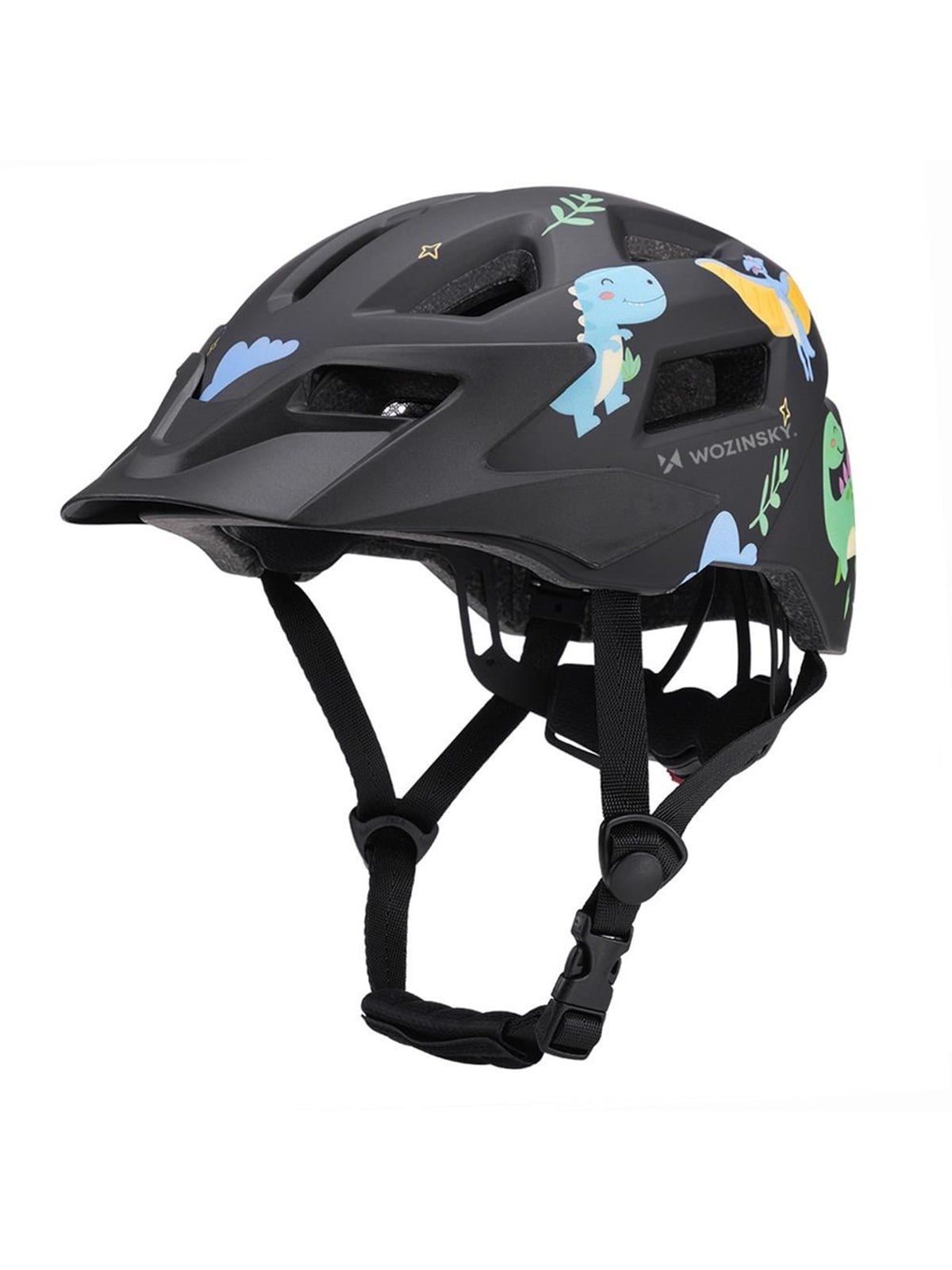 Wozinsky Children's Mtb Bicycle Helmet With Detachable Visor 52-56 cm - Black - Fahrradzubehoer - 5907769381157