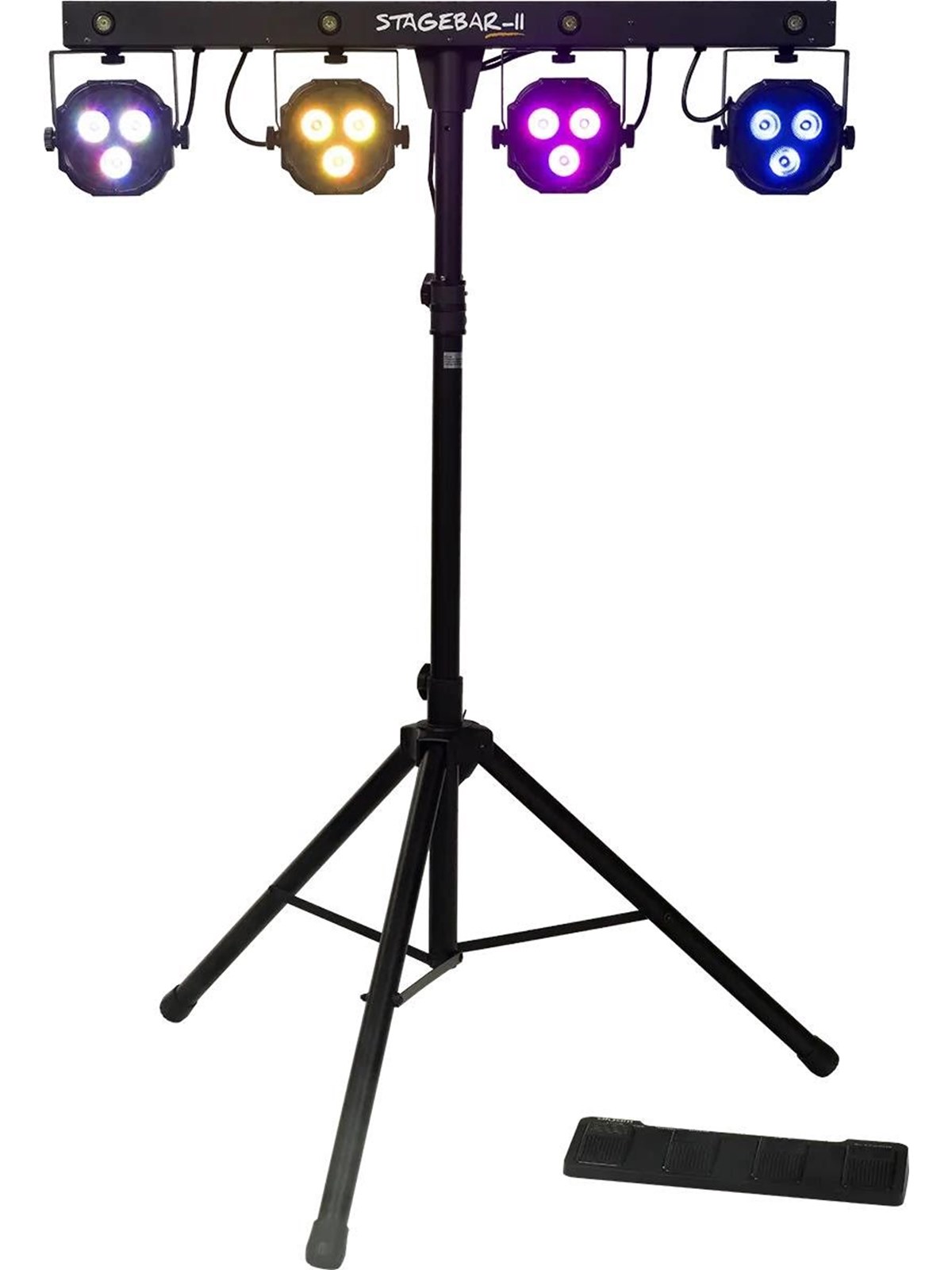 Algam Lighting 2-in-1 Led Scheinwerfer Auf Stativ Mit Fußcontroller - Musikinstrumente DJ Ausstattung - Lal Stage-bar II