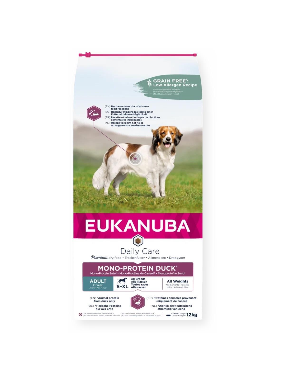 Eukanuba Daily Care Mono Protein Adult All Breed Duck 12kg - Hunde - 8710255189178