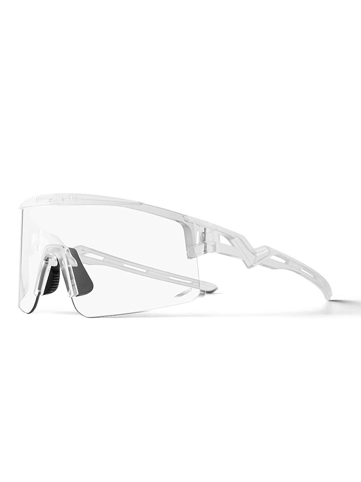 Rockbros Photochromic Cycling Glasses with UV Protection and Corrective Insert - White Image