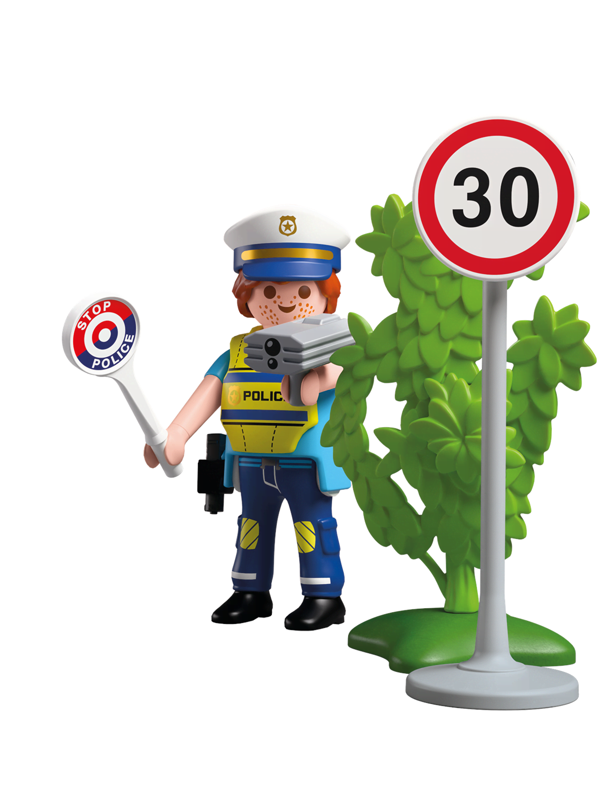 Playmobil Figures - Polizeibeamter mit Geschwindigkeitsmessgerät