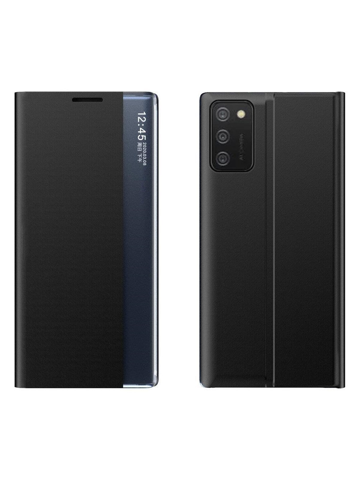 Hurtel New Sleep Case Cover with a Stand Function for Samsung Galaxy A03s (166.5) Black Image