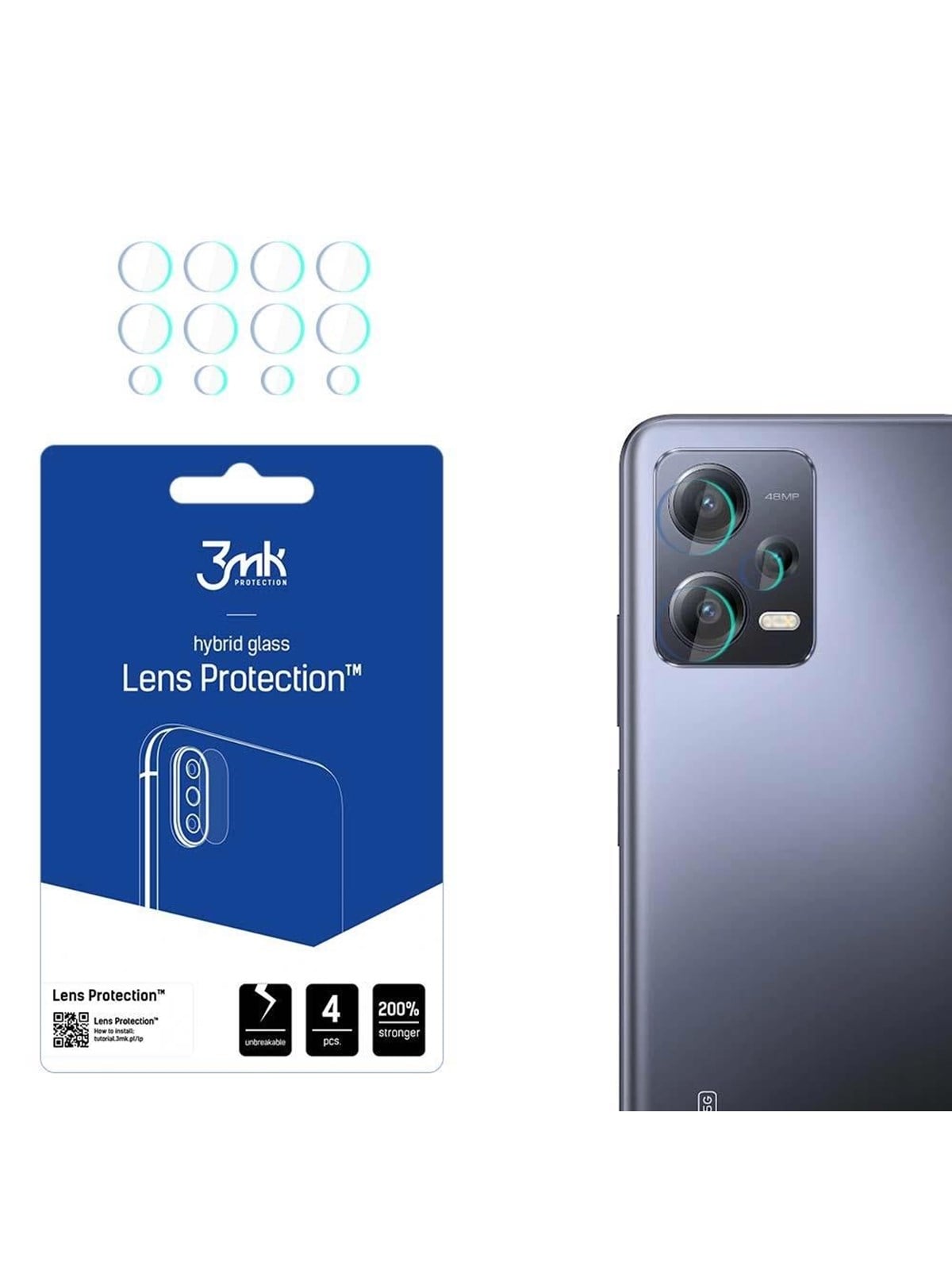 3mk Camera Glass for Xiaomi Redmi Note 12 Pro+ / Note 12 Pro 7H for Series Lens Protection Lens Image
