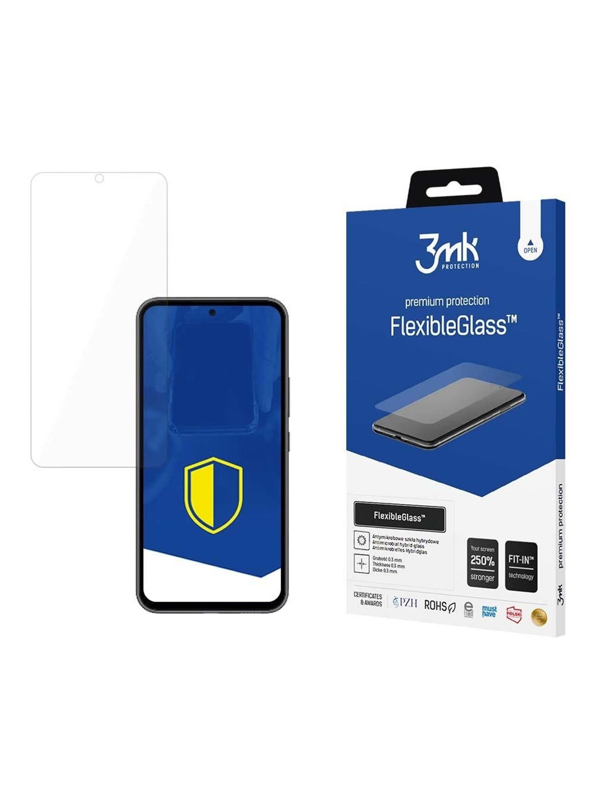 3mk Tempered glass for Samsung Galaxy A54 5G hybrid flexi 7H series FlexibleGlass Image