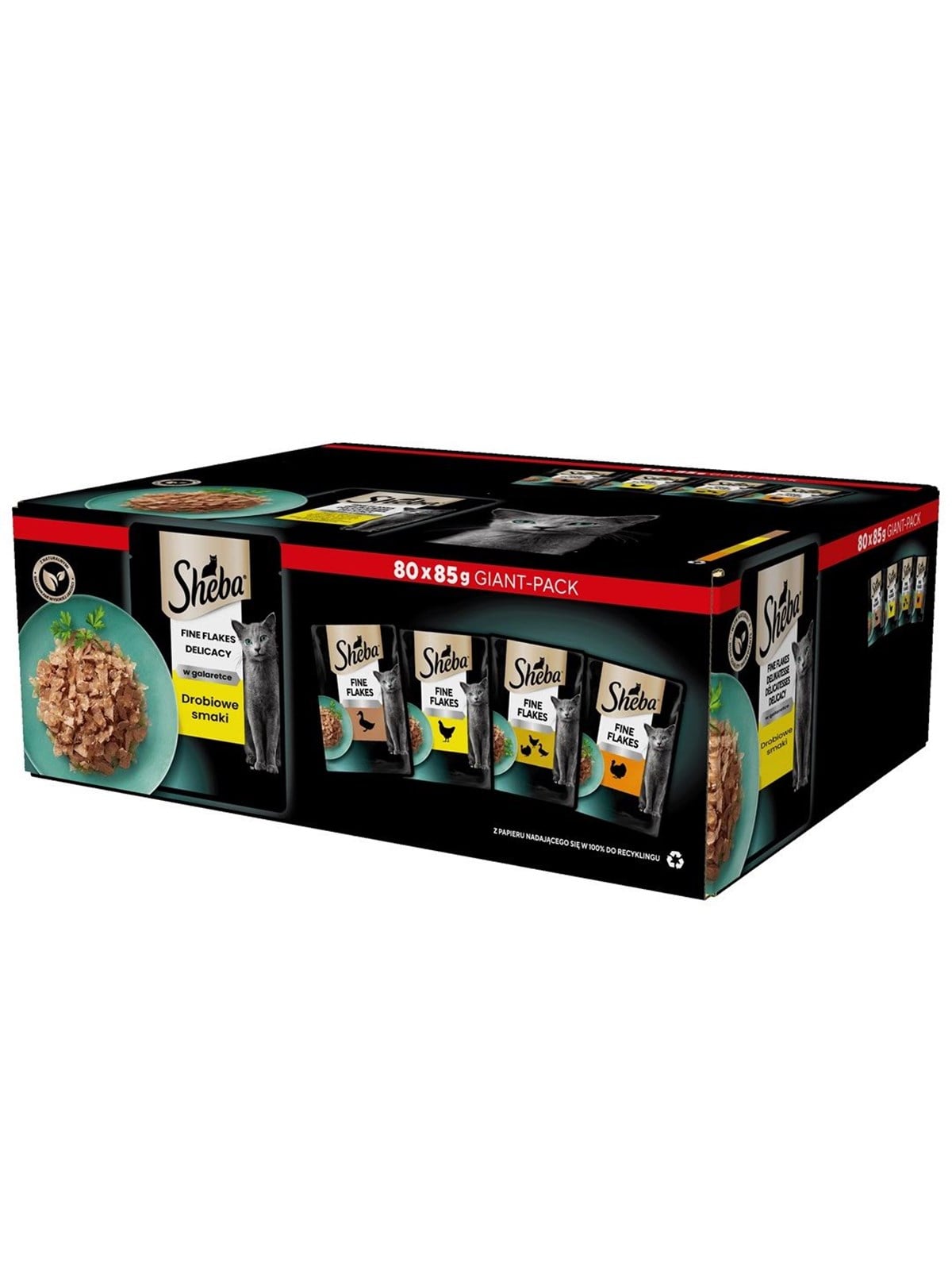 Sheba Delicacy Poultry Flavours in jelly - wet cat food - 80x 85 g