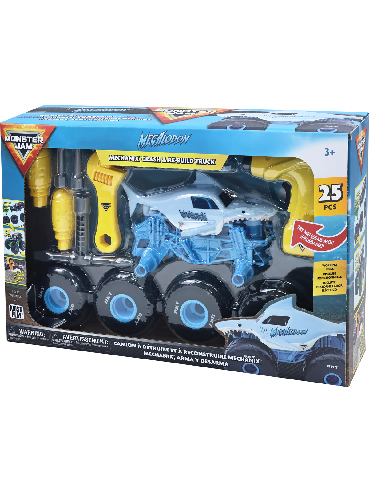 Monster Jam Mechanix 1:18 Build N ReBuild Megalodon Image