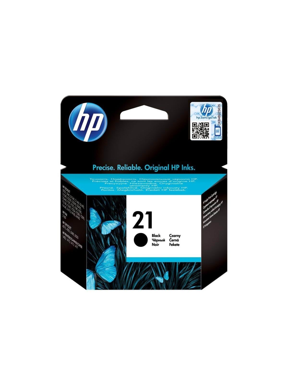 HP 21 / C9351ae Black Ink - Druckerzubehoer Tinte Toner