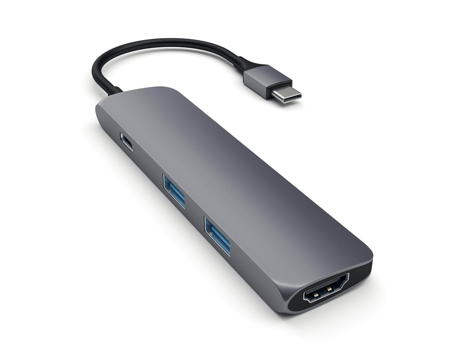 Satechi Slim Aluminum Multi-Port Adapter - USB-C Interface - 4K HDMI ...