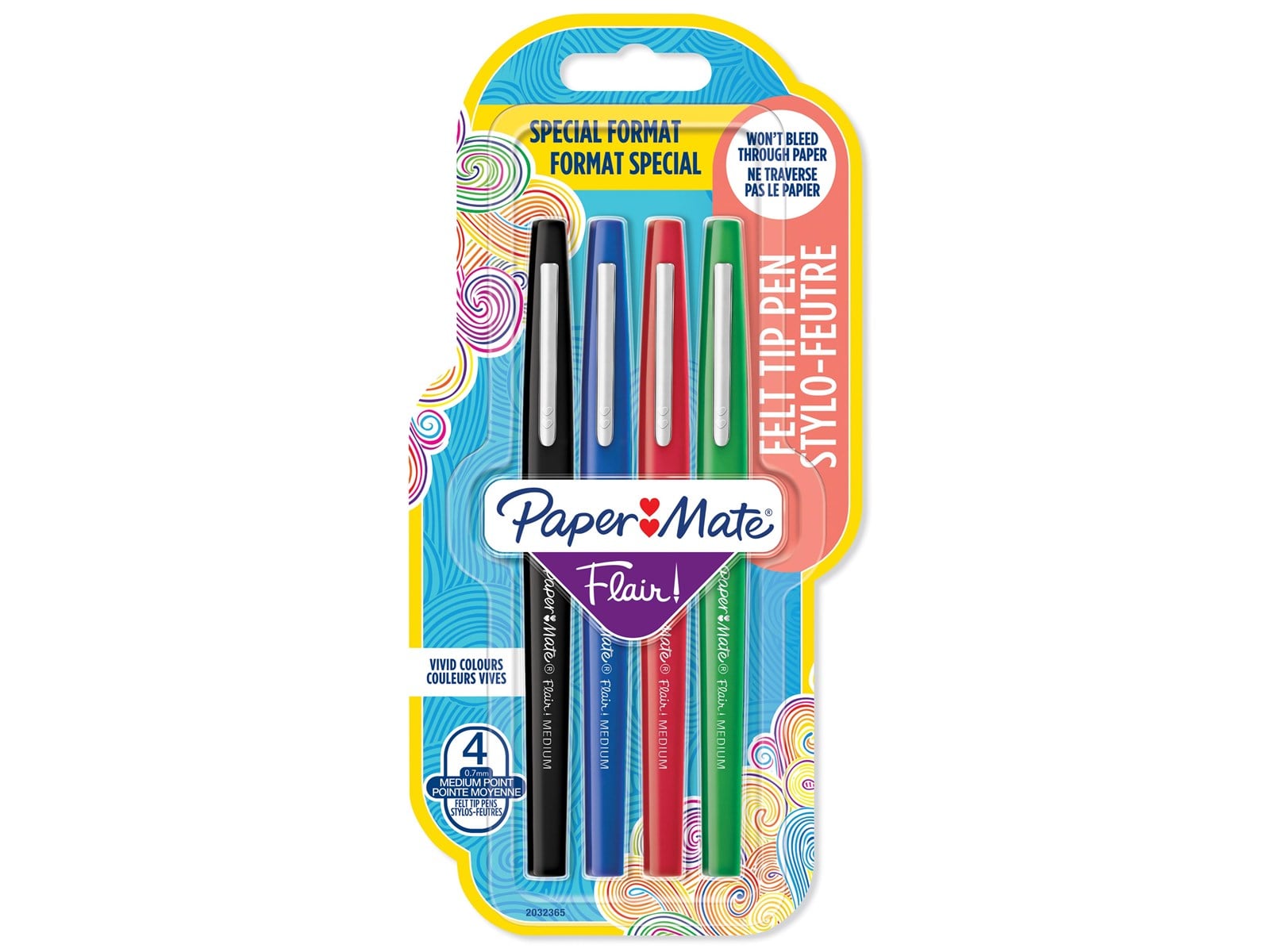 Paper Mate Flair Filzstifte – 12er Pack, Mittlere Spitze (1,0 Mm), Wasserbasierte Tinte, Farbe Türkis