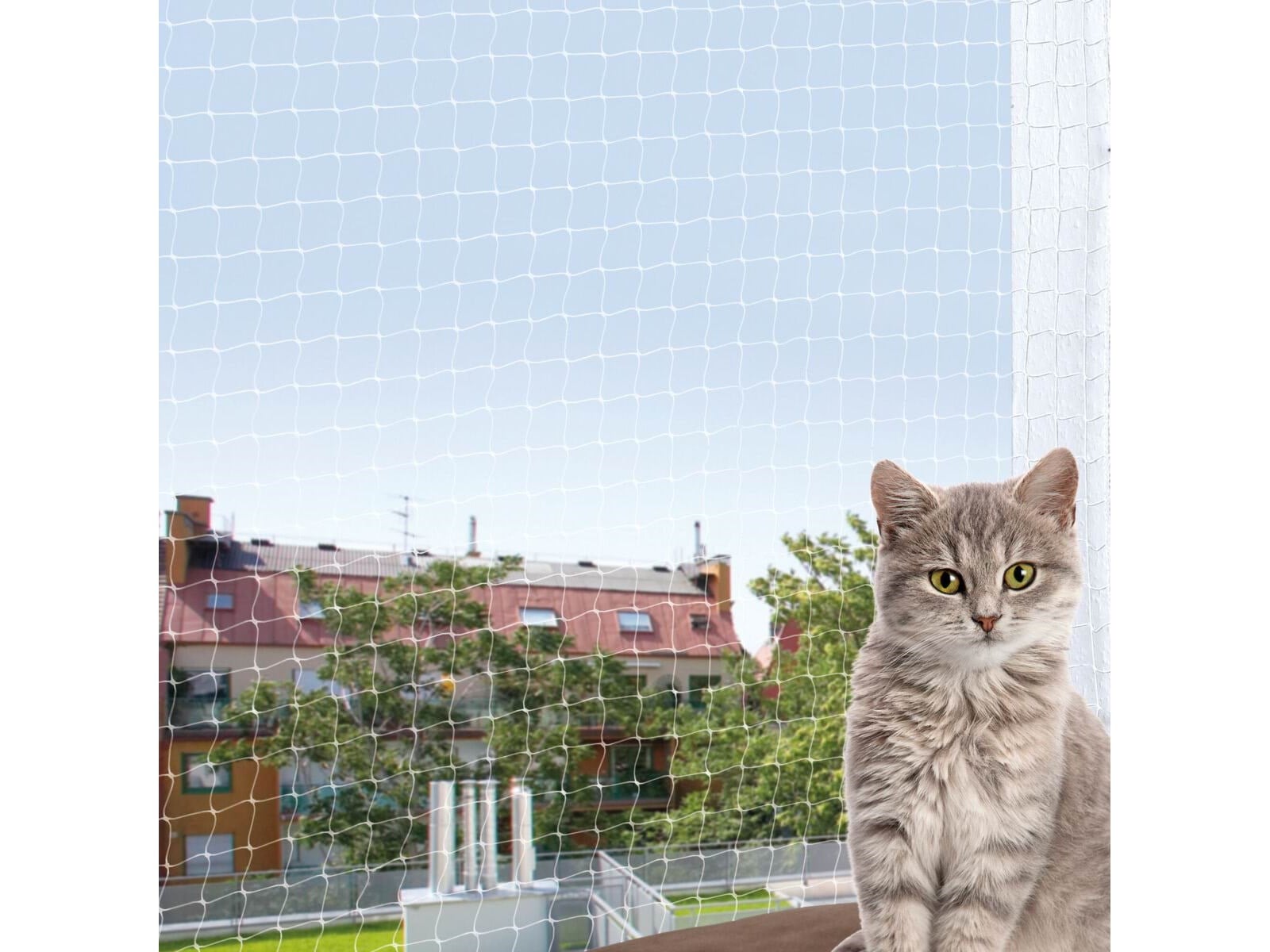 Katzenschutznetz Aus Nylon, 3x4m Transparentes Katzennetz Balkon