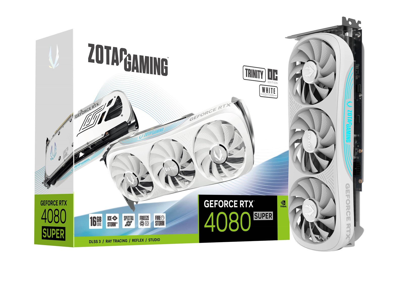 ZOTAC GeForce RTX 4080 SUPER Trinity OC White - 16GB GDDR6X RAM 