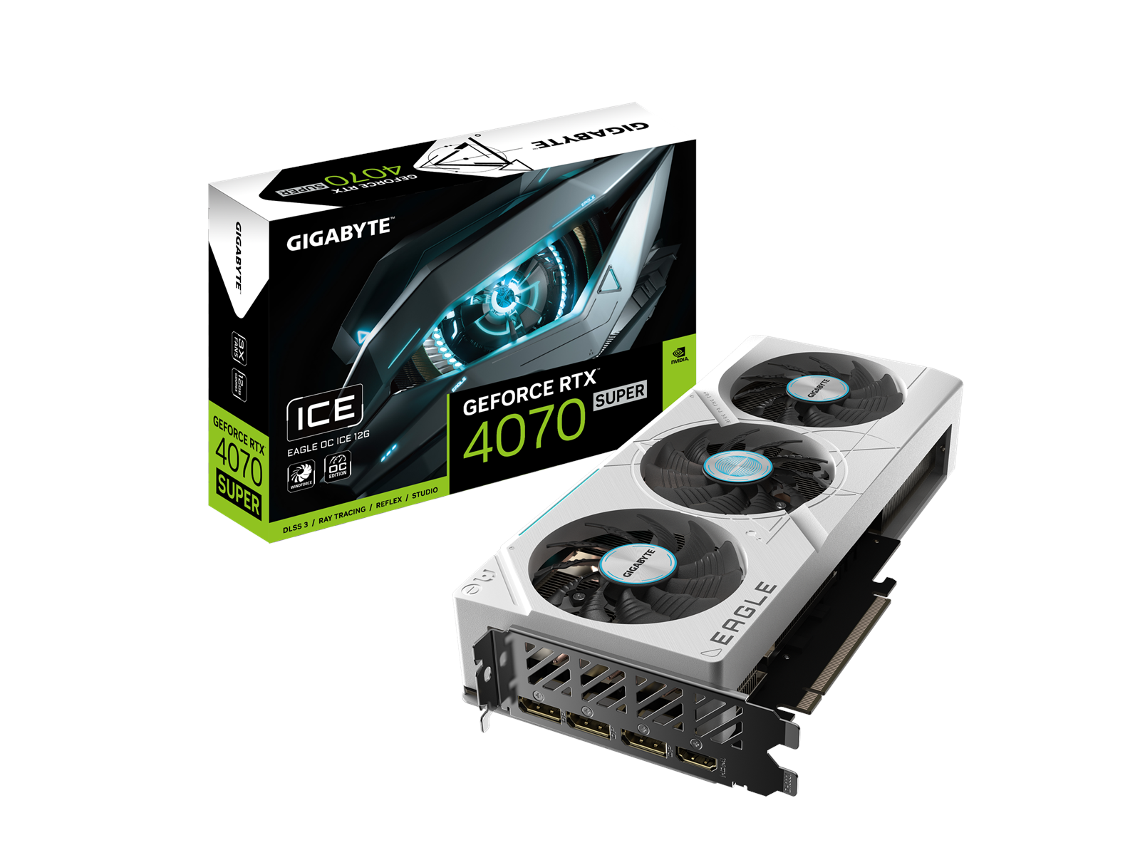 GIGABYTE GeForce RTX 4070 SUPER EAGLE OC ICE - 12GB GDDR6X RAM