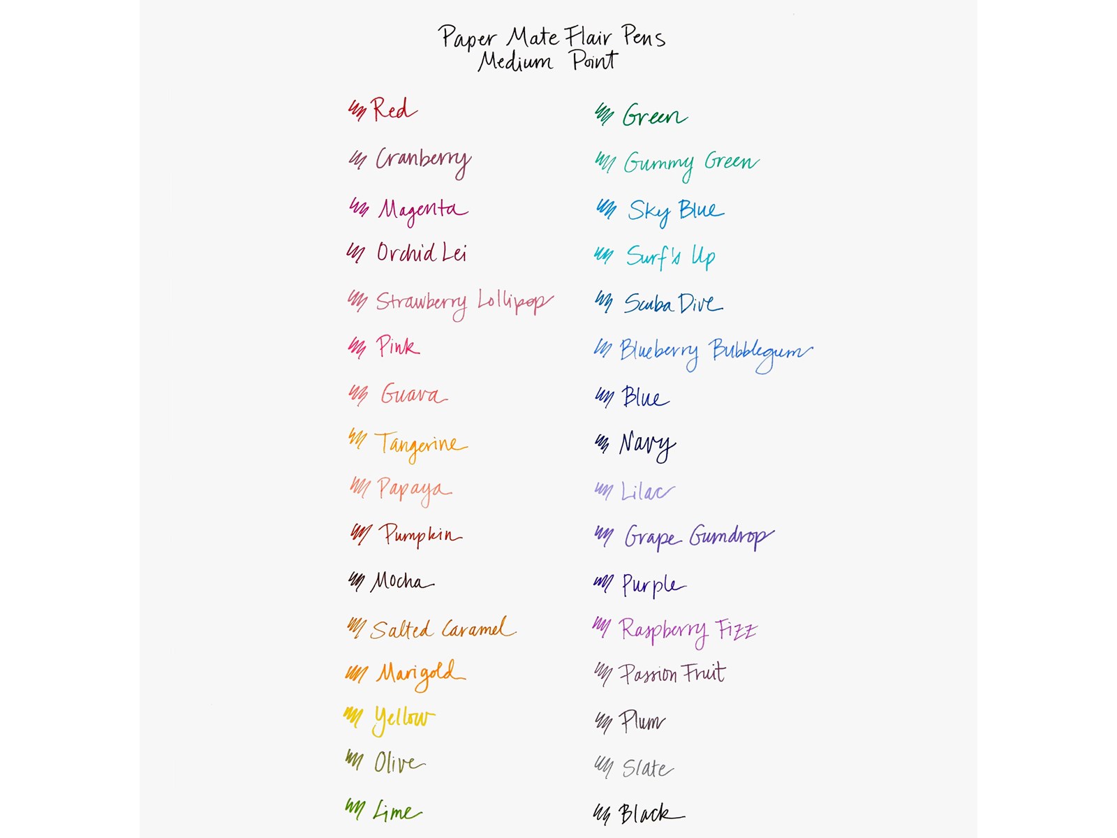 Paper Mate Flair Filzstifte – 12 Stück, Mittlere Spitze (0,7mm), Blaue Tinte, Wasserbasiert