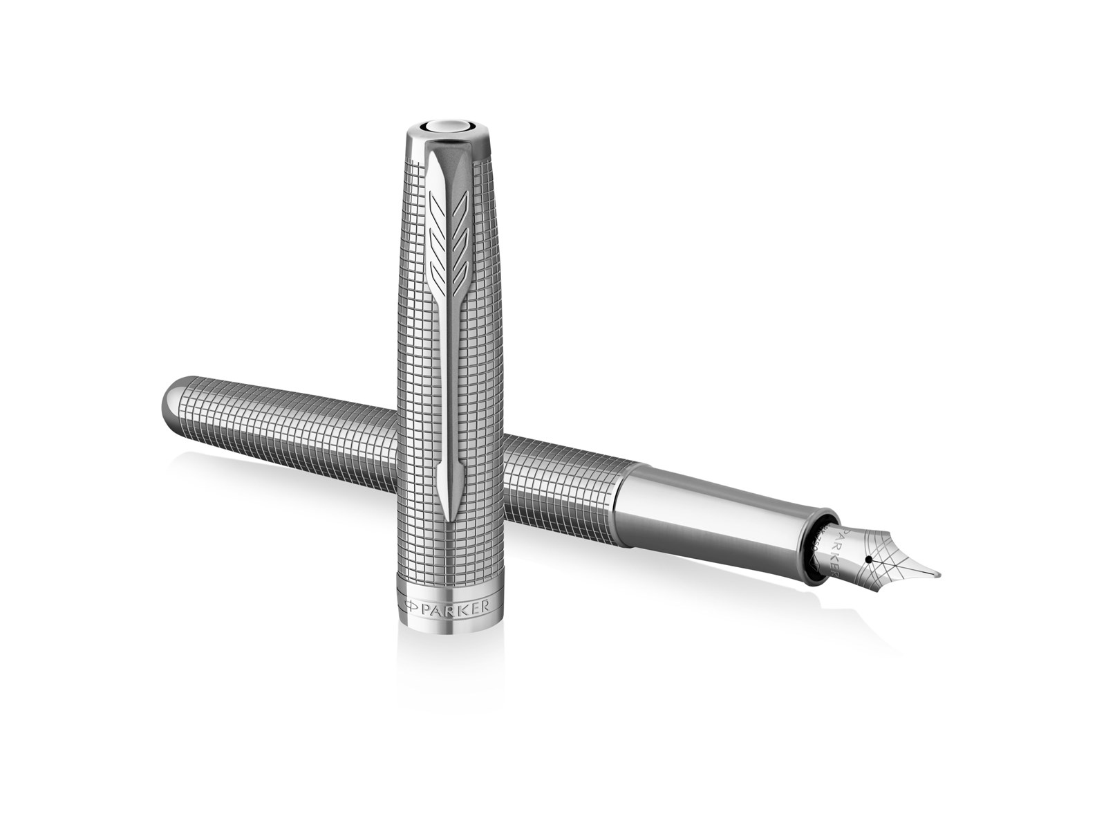 Stylo Plume Parker Premier Argent Massif 925 - Plume Or 18K Ciselée - Occasion De Collection