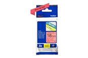 Papier, Fotopapier und Etiketten - Brother TZ441 / TZe-441 Black on Red Ribbon (18mm x 8m) - TZe441