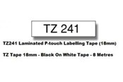 Papier, Fotopapier und Etiketten - Brother Tape brother 18 mm black/white - TZ241