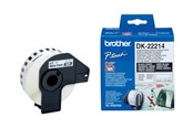Papier, Fotopapier und Etiketten - Brother DK-22214 Continuous Paper Label Roll – Black on White 12mm wide - DK-22214