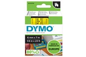 Papier, Fotopapier und Etiketten - DYMO D1-Etikettenband | schwarz auf gelb | 6 mm x 7 m - 43618