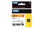 Papier, Fotopapier und Etiketten - DYMO Rhino-Industrie-Vinyletiketten | 19 mm x 5,5 m | schwarz auf orange | selbstklebendes Schriftband - 18436