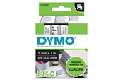 Papier, Fotopapier und Etiketten - DYMO D1-Etikettenband | schwarz auf transparent | 9 mm x 7 m - 40910