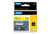 Papier, Fotopapier und Etiketten - DYMO Rhino Industrie Nylonetiketten | flexibel | 24 mm x 3,5 m | schwarz auf gelbe - S0773850