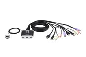 KVM Switches - ATEN CS692 2-Port USB HDMI/Audio Cable KVM Switch with Remote Port Selector - CS692