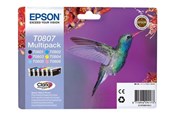 Druckerzubehör - Tinte & Toner - Epson T0807 Multipack (Black/Yellow/Cyan/Magenta/Light Magenta/Light Cyan) - C13T08074021