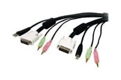 KVM Kabel - StarTech.com 4-in-1 USB DVI KVM Kabel mit Audio und Microphone - keyboard / Video / mouse / Audio extension Kabel - USBDVI4N1A6