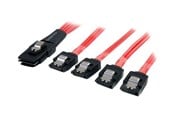 SATA Kabel - StarTech.com Serial Attached SCSI SAS Kabel - SFF-8087 zu 4x Latching SATA - Seriell ATA / SAS Kabel - SAS8087S450