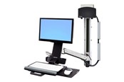 Monitorhalterung - Ergotron StyleView Sit-Stand Combo System mit Klein Schwarz CPU Halter - 45-273-026