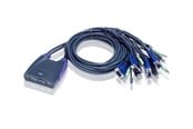 KVM Switches - ATEN CS64US 4-Port USB VGA/Audio Cable KVM Switch 0.9m - CS64US-AT