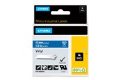 Papier, Fotopapier und Etiketten - DYMO Rhino-Industrie-Vinyletiketten | 12 mm x 5,5 m | weiß auf blau | selbstklebendes Schriftband - 1805243