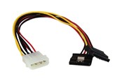 Stromkabel (Intern) - StarTech.com LP4 zu 2x Latching SATA Strom Y Kabel Splitter Adapter - PYO2LP4LSATA