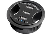 USB-Hubs - Pro Connect USB/Audio Verlängerung USB-Hubs - 3 - Schwarz - 4040849938948