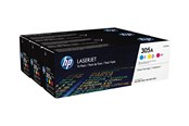 Druckerzubehör - Tinte & Toner - HP 305A / CF370AM 3-Pack - Tonerpatrone Cyan - CF370AM