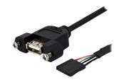 USB Kabel - StarTech.com Panel Befestigungskit USB Kabel USB A zu Motherboard Header Kabel - USBPNLAFHD3